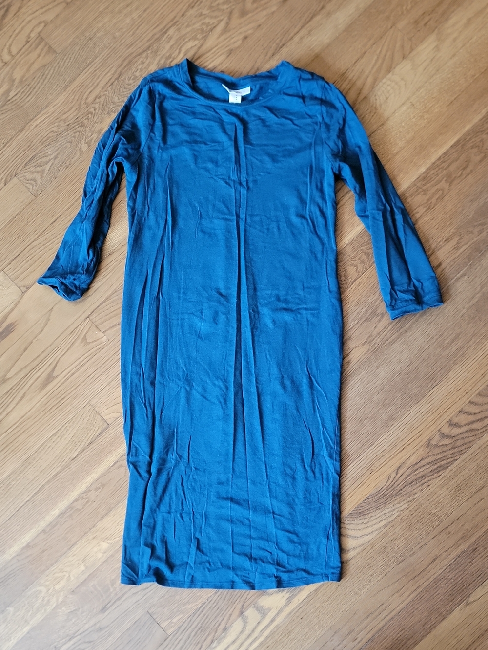 Motherhood Teal Long Sleeve Midi Knit Dress